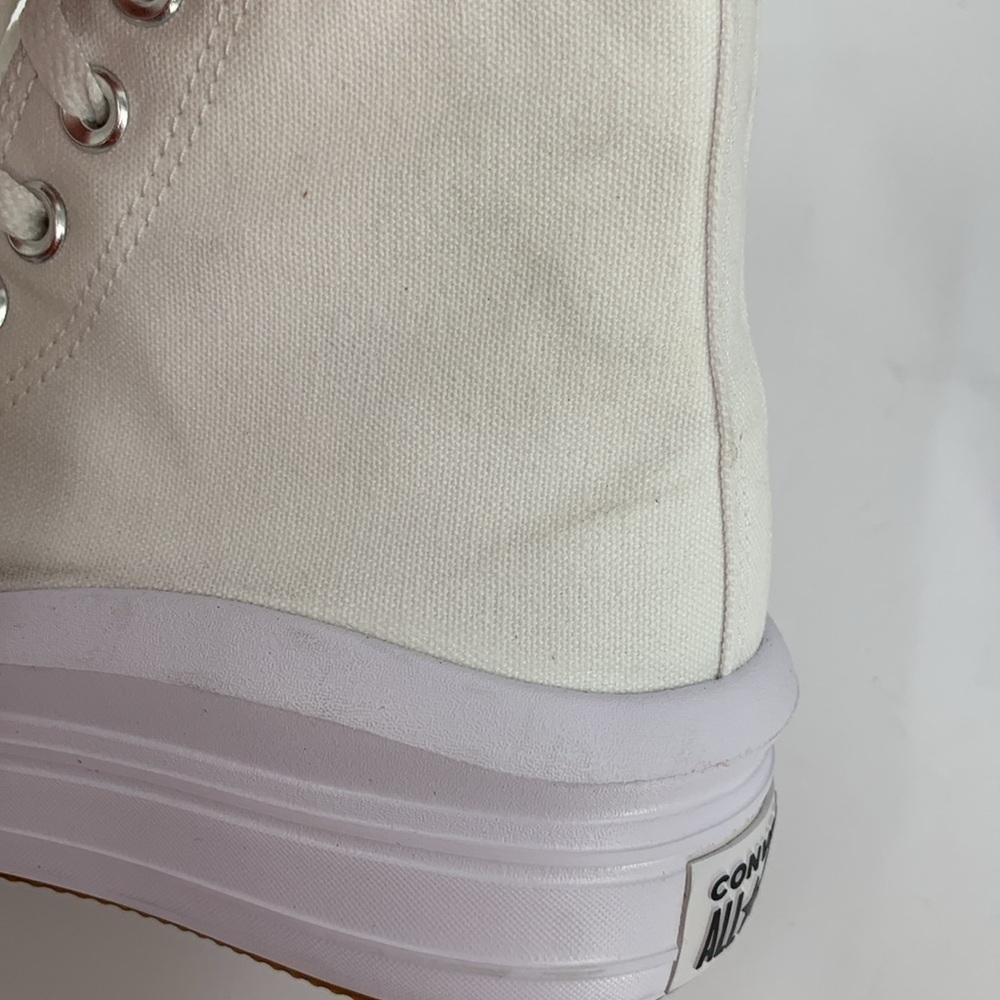 Converse All Star Chuck Taylor high top platform sneaker shoe white canvas 7 - Picture 8 of 9